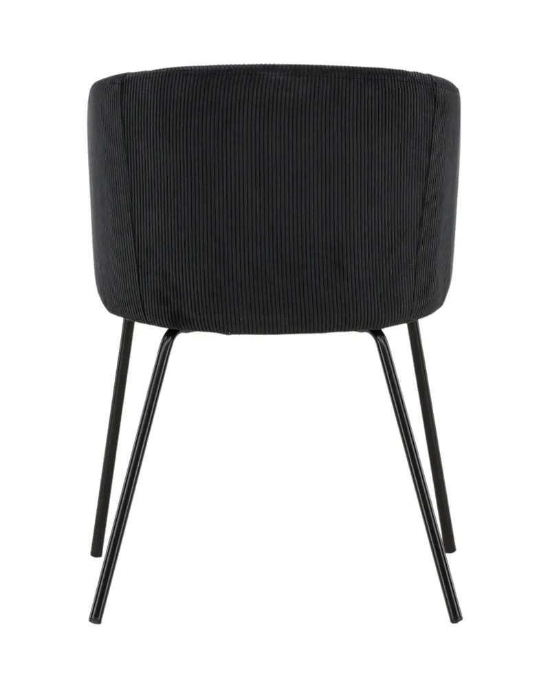 Berit Esszimmerstuhl mit Stoffbezug in Schwarz, Polyester-Cord, Ansicht 6