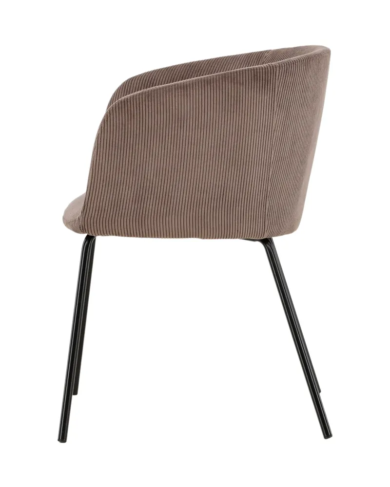 Berit Esszimmerstuhl mit Stoffbezug in Braun, Gestell Schwarz, Polyester-Cord, Ansicht 9
