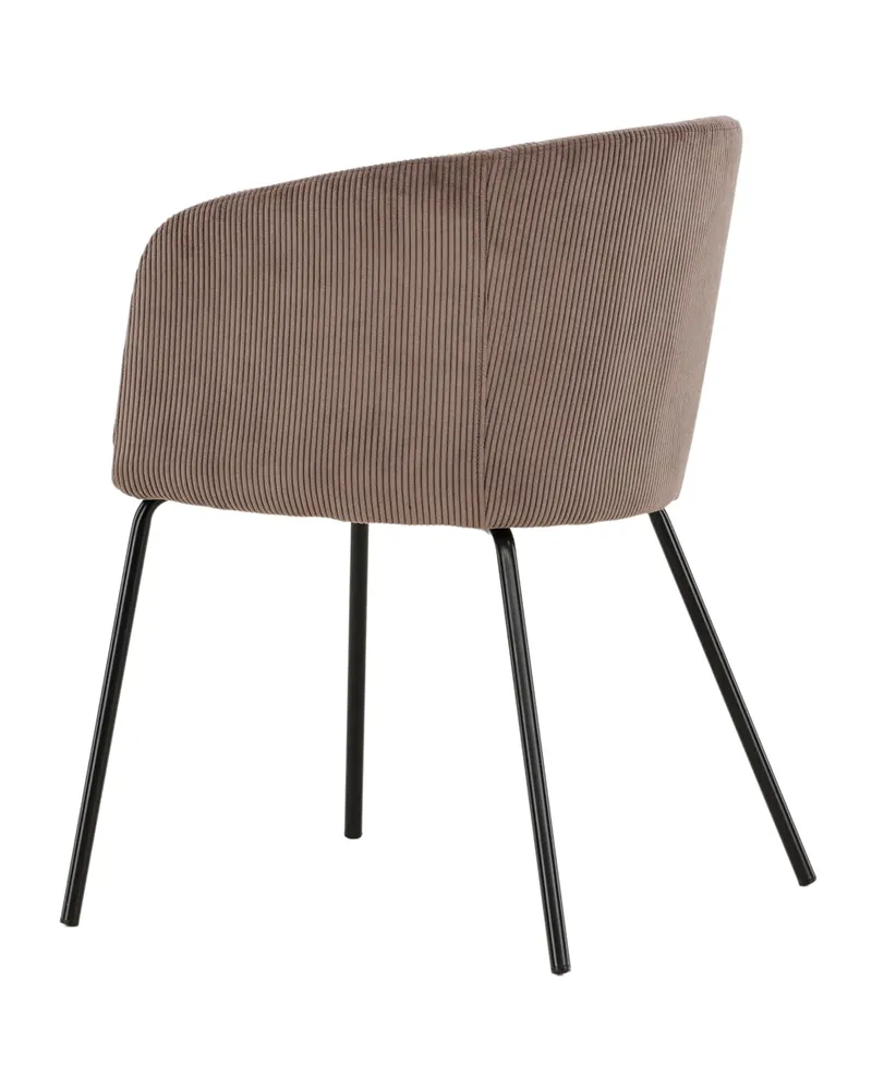 Berit Esszimmerstuhl mit Stoffbezug in Braun, Gestell Schwarz, Polyester-Cord, Ansicht 10