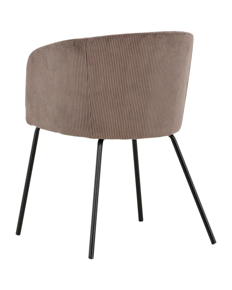 Berit Esszimmerstuhl mit Stoffbezug in Braun, Gestell Schwarz, Polyester-Cord, Ansicht 11