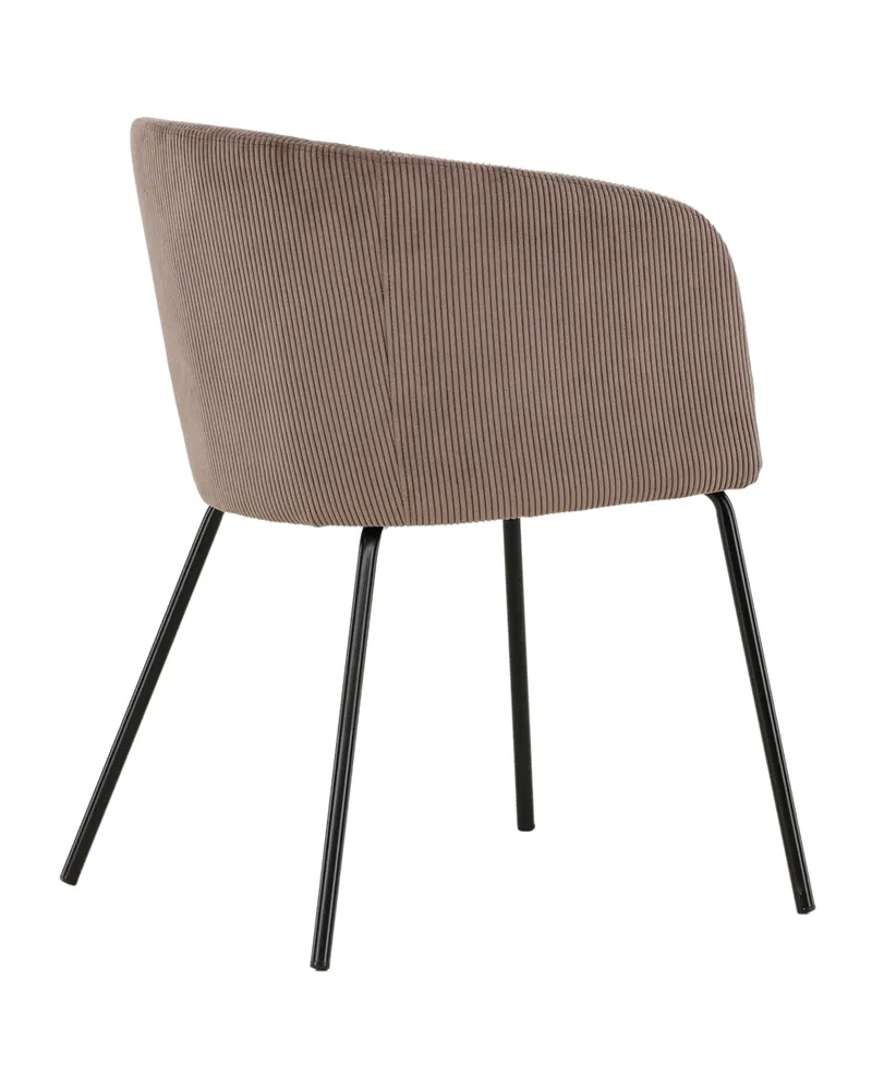 Berit Esszimmerstuhl mit Stoffbezug in Braun, Gestell Schwarz, Polyester-Cord, Ansicht 12