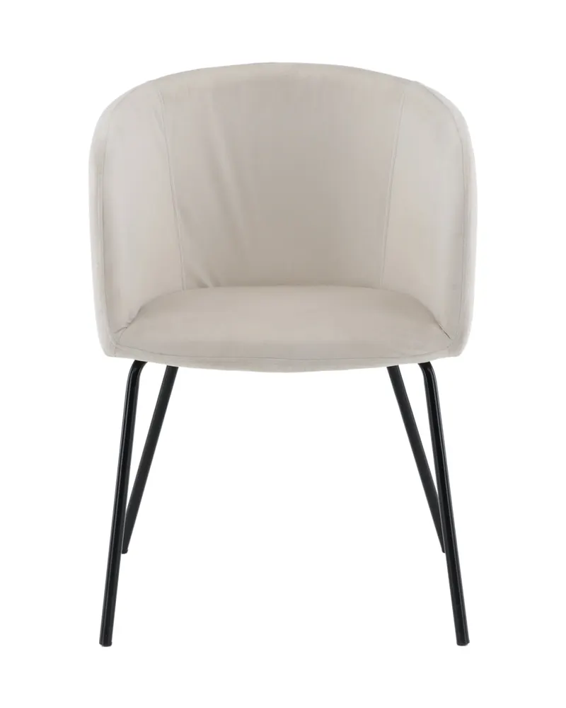 Berit Esszimmerstuhl mit Stoffbezug, Beige, Gestell Walnuss