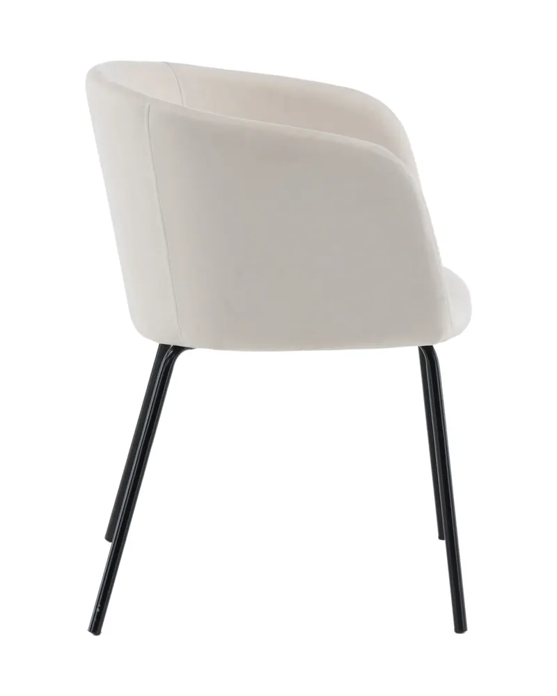 Berit Esszimmerstuhl mit Stoffbezug in Beige, Gestell Schwarz, Polyester in Leinenoptik, Polyester-Samt, Ansicht 10