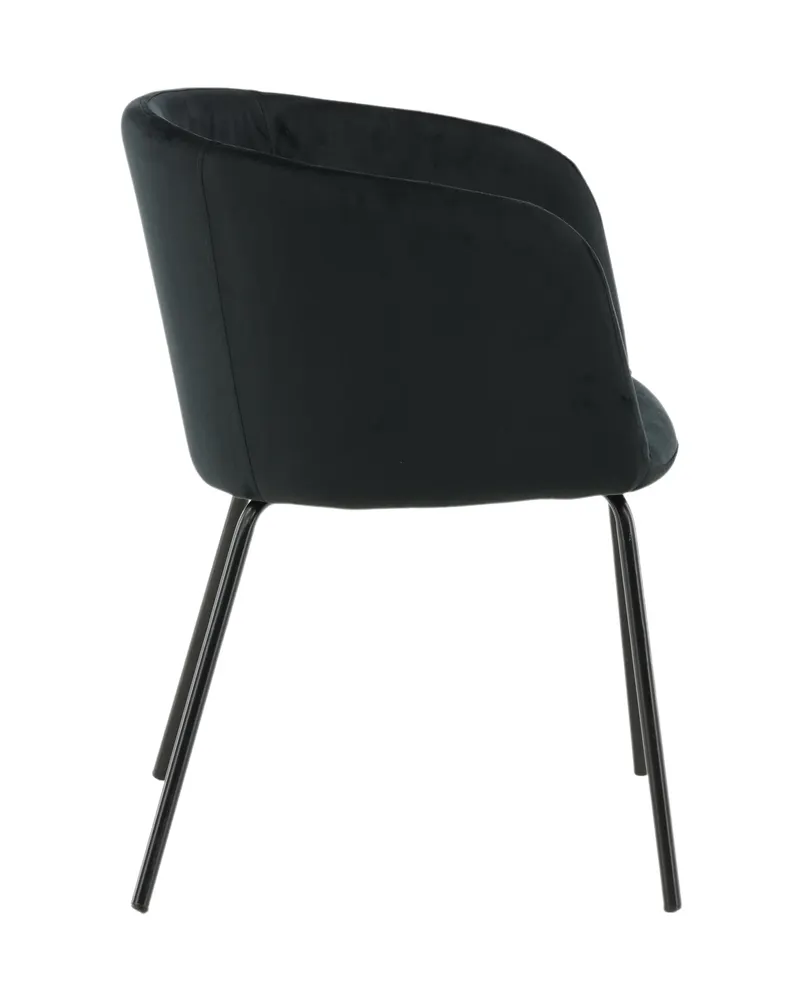 Berit Esszimmerstuhl mit Stoffbezug in Schwarz, Polyester in Leinenoptik, Polyester-Samt, Ansicht 10