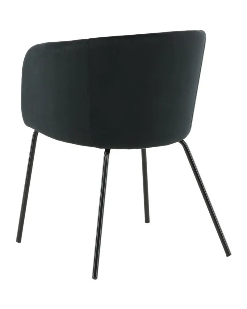 Berit Esszimmerstuhl mit Stoffbezug in Schwarz, Polyester in Leinenoptik, Polyester-Samt, Ansicht 6