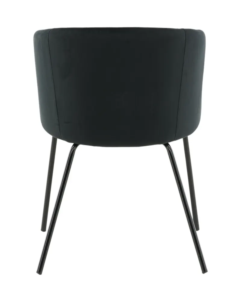 Berit Esszimmerstuhl mit Stoffbezug in Schwarz, Polyester in Leinenoptik, Polyester-Samt, Ansicht 7