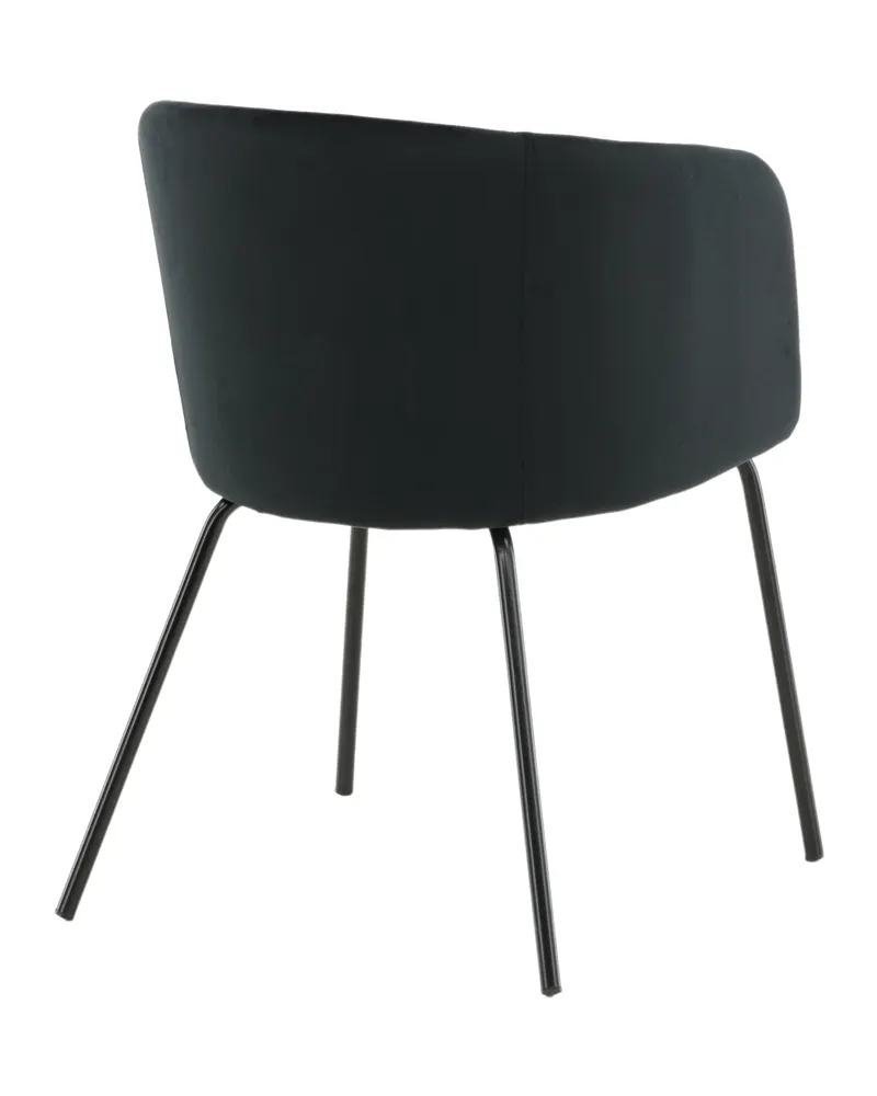 Berit Esszimmerstuhl mit Stoffbezug in Schwarz, Polyester in Leinenoptik, Polyester-Samt, Ansicht 8