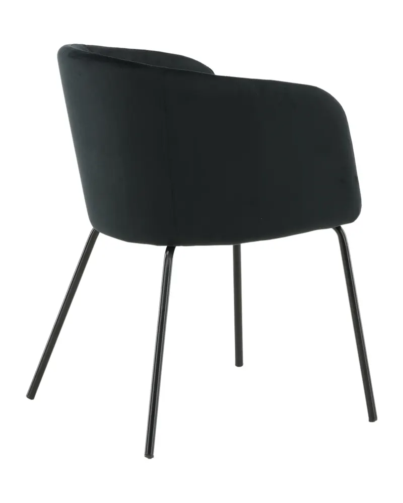 Berit Esszimmerstuhl mit Stoffbezug in Schwarz, Polyester in Leinenoptik, Polyester-Samt, Ansicht 9