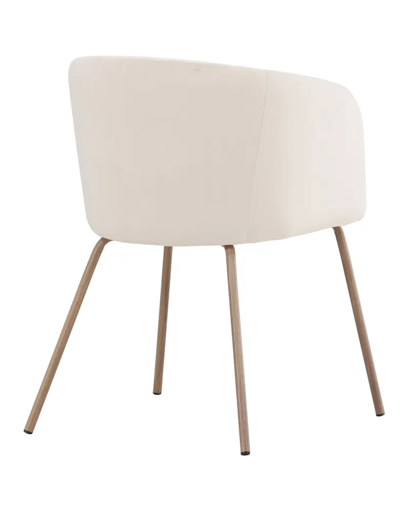 Berit Esszimmerstuhl mit Stoffbezug in Beige, Gestell Walnuss, Polyester-Samt, Ansicht 10