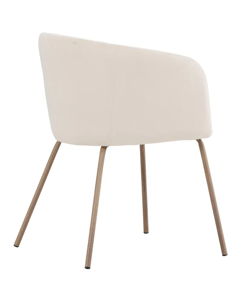 Berit Esszimmerstuhl mit Stoffbezug in Beige, Gestell Walnuss, Polyester-Samt, Ansicht 11
