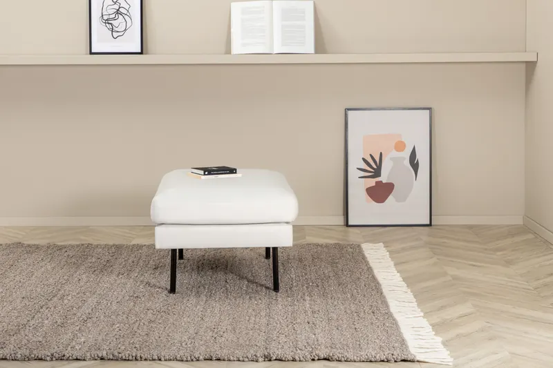 Betina Wollteppich, handgewebt mit Fransen in 300 × 200 cm, Braun, im Wohnraum, Ansicht 2