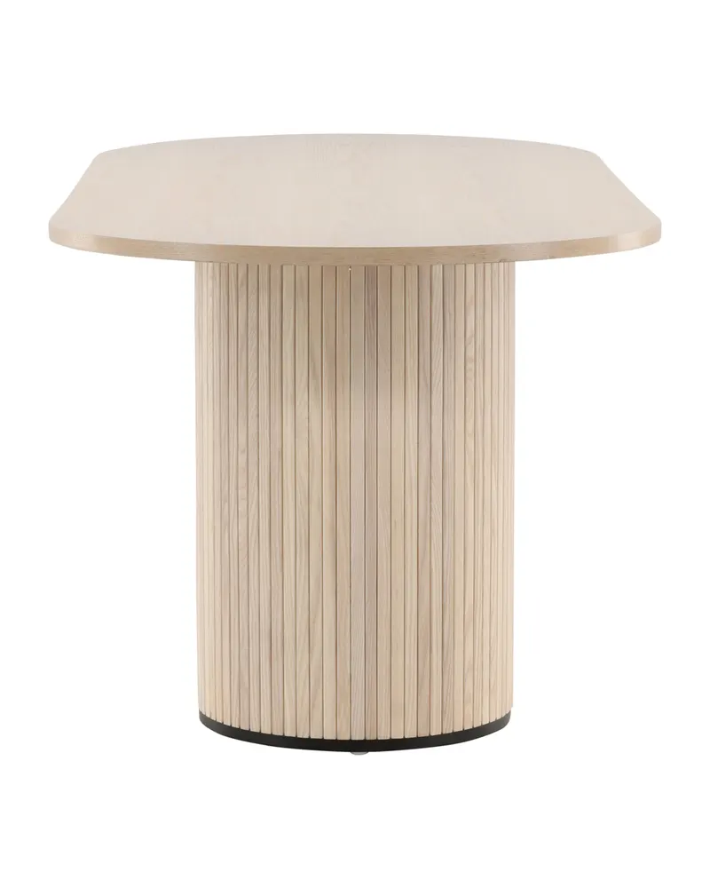 Bianca ovaler Esstisch 200 × 90 cm in Whitewash, Ansicht 7