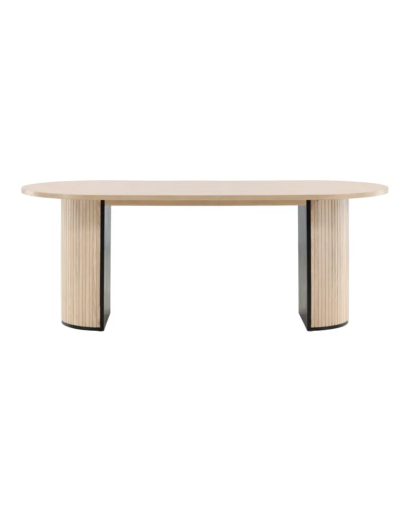 Bianca ovaler Esstisch 200 × 90 cm in Whitewash, Ansicht 12