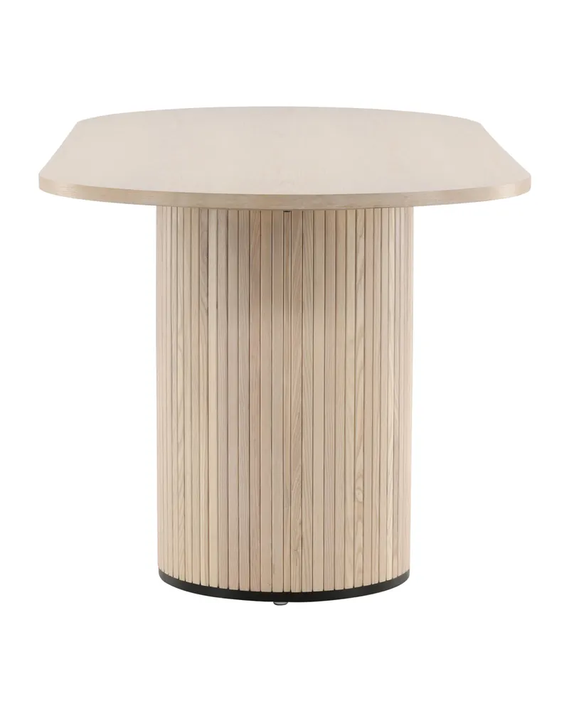 Bianca ovaler Esstisch 200 × 90 cm in Whitewash, Ansicht 16