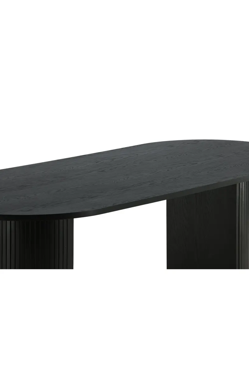 Bianca ovaler Esstisch 200 × 90 cm in Schwarz, Ansicht 13
