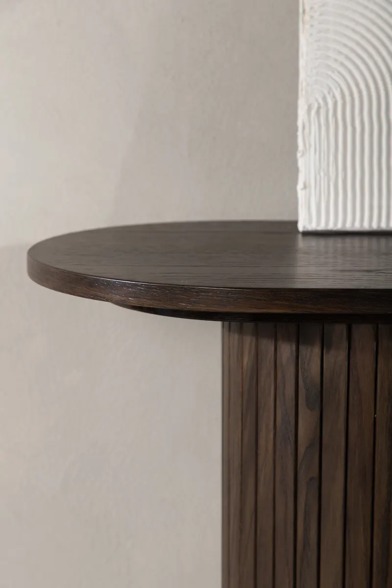 Bianca Konsolentisch 130 × 40 cm in Mokka, im Wohnraum, Ansicht 4