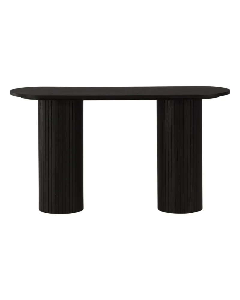 Bianca Konsolentisch 130 × 40 cm in Schwarz, Ansicht 1
