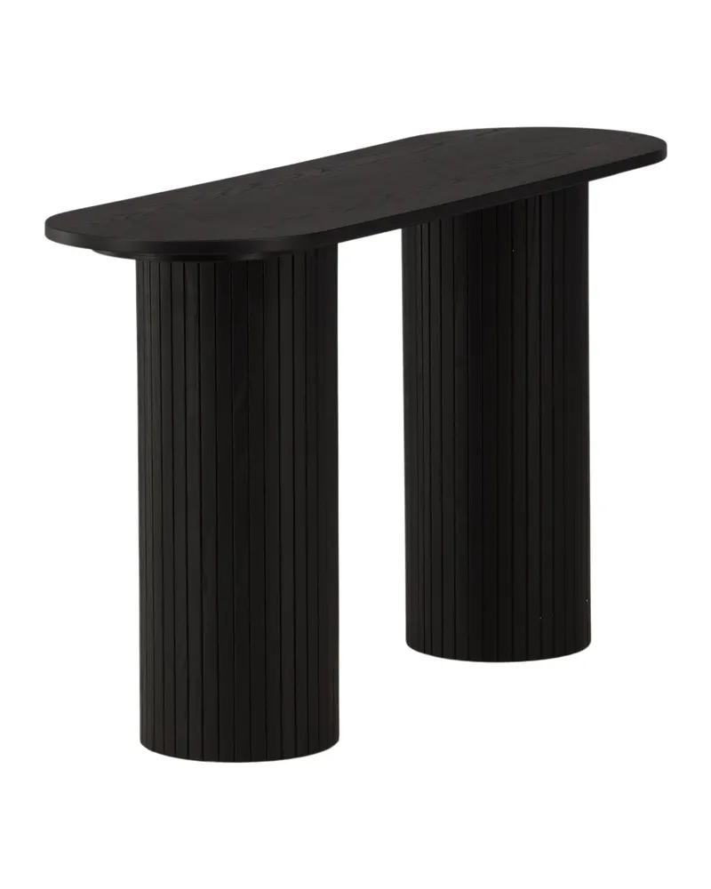 Bianca Konsolentisch 130 × 40 cm in Schwarz, Ansicht 8