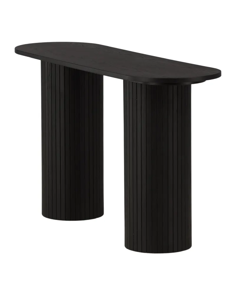 Bianca Konsolentisch 130 × 40 cm in Schwarz, Ansicht 12