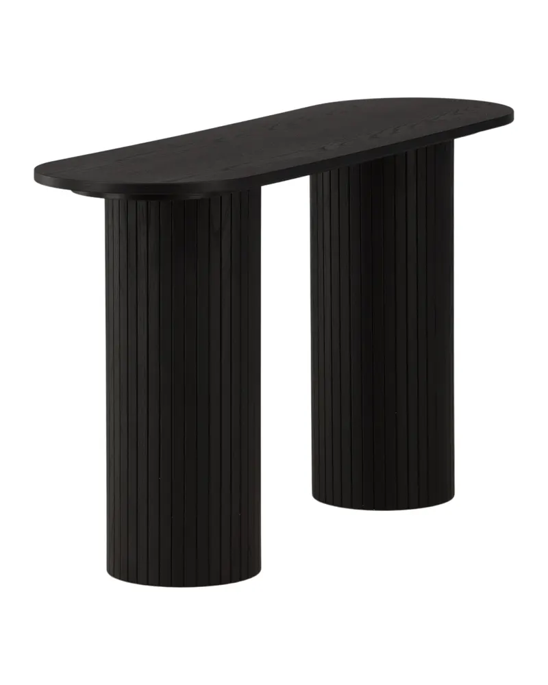 Bianca Konsolentisch 130 × 40 cm in Schwarz, Ansicht 3