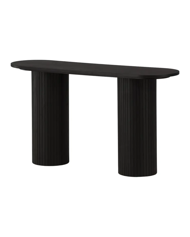 Bianca Konsolentisch 130 × 40 cm in Schwarz, Ansicht 5