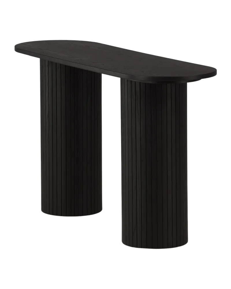 Bianca Konsolentisch 130 × 40 cm in Schwarz, Ansicht 6