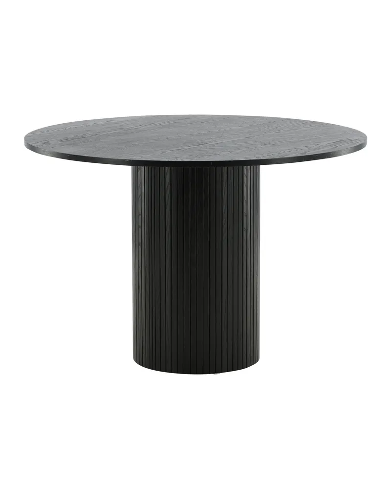 Bianca runder Esstisch Ø 110 cm, Schwarz