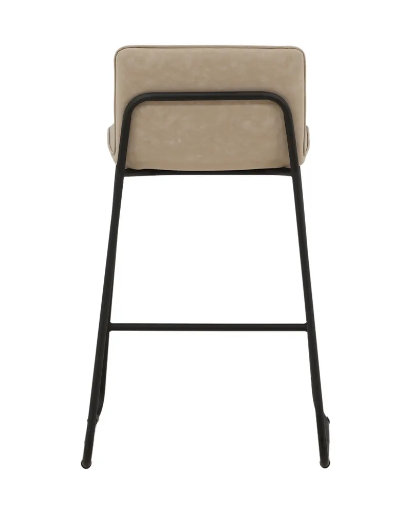 Bisbee Barhocker im 2er-Set mit Kufengestell in Beige, Gestell Schwarz, Mikrofaser, Ansicht 8