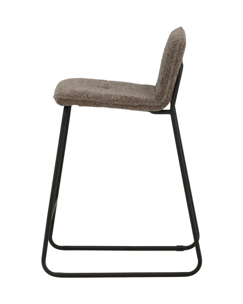 Bisbee Barhocker im 2er-Set mit Kufengestell in Dunkelgrau, Gestell Schwarz, Mikrofaser, Ansicht 10