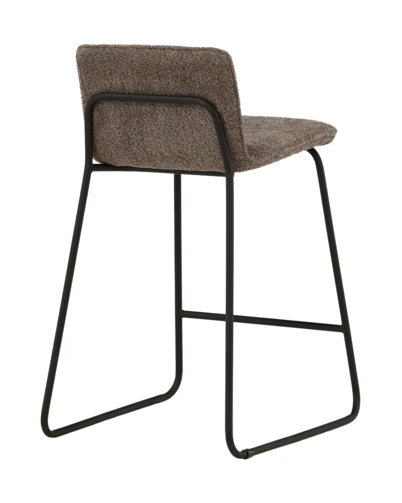 Bisbee Barhocker im 2er-Set mit Kufengestell in Dunkelgrau, Gestell Schwarz, Mikrofaser, Ansicht 12