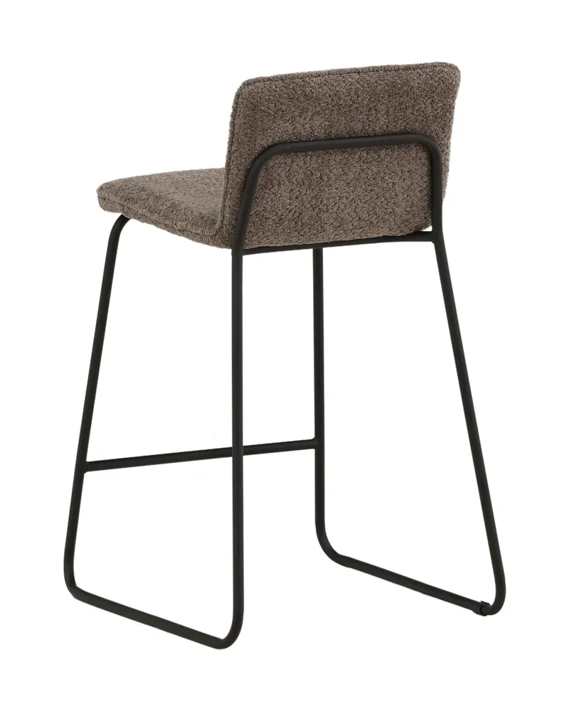 Bisbee Barhocker im 2er-Set mit Kufengestell in Dunkelgrau, Gestell Schwarz, Mikrofaser, Ansicht 8