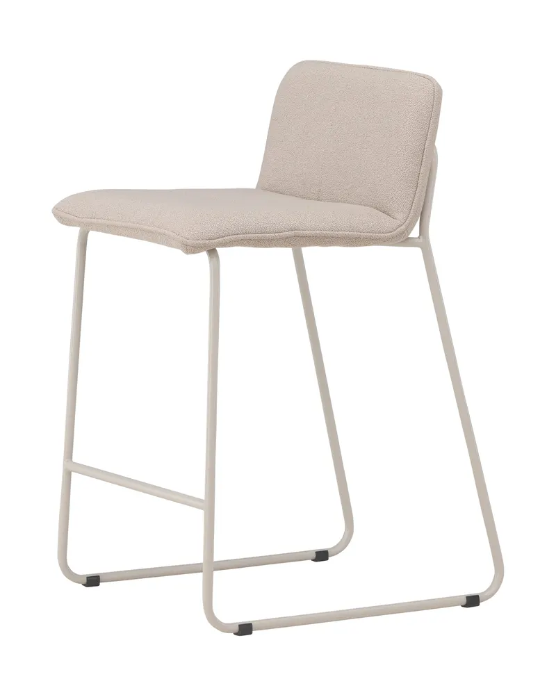Bisbee Barhocker im 2er-Set mit Kufengestell in Beige, Bouclé, Ansicht 7