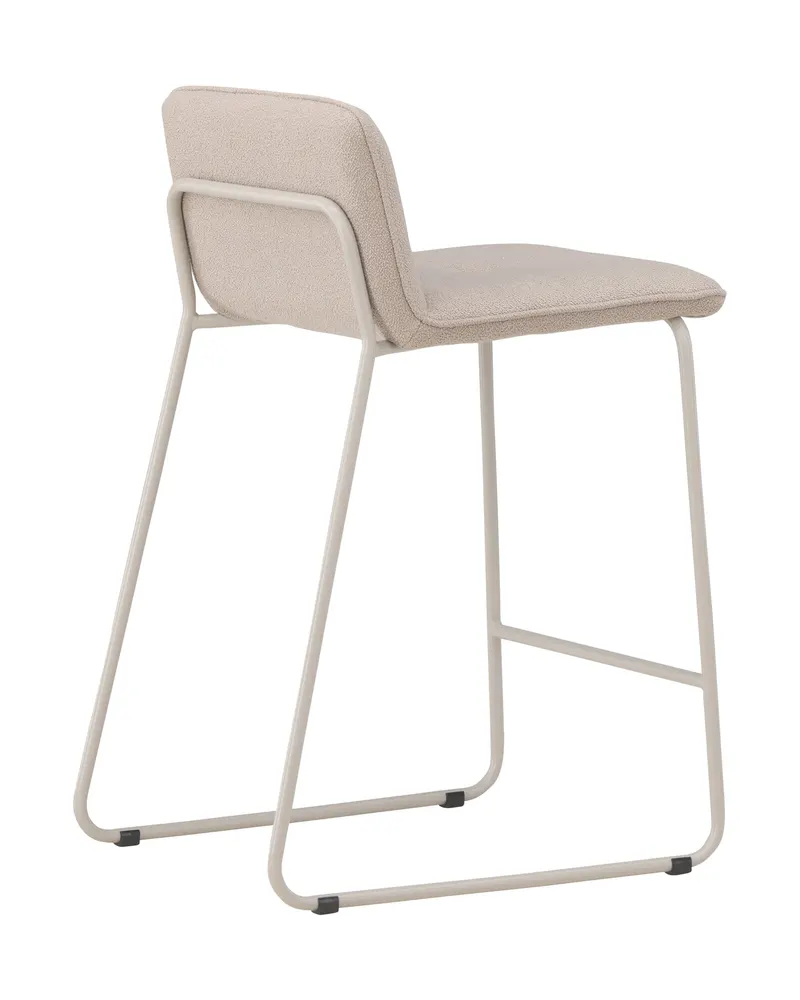Bisbee Barhocker im 2er-Set mit Kufengestell in Beige, Bouclé, Ansicht 12