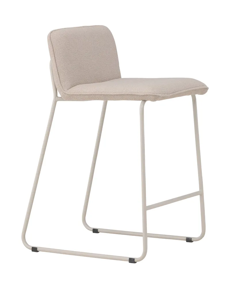 Bisbee Barhocker im 2er-Set mit Kufengestell in Beige, Bouclé, Ansicht 13
