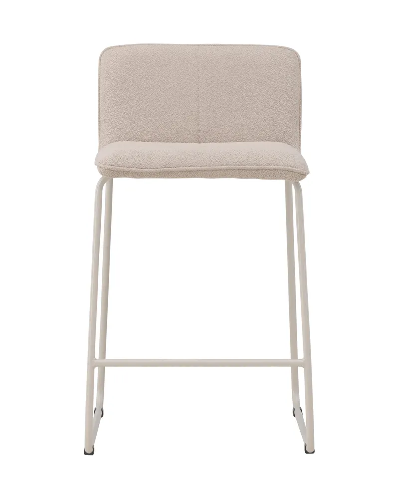 Bisbee Barhocker im 2er-Set mit Kufengestell in Beige, Bouclé, Ansicht 3
