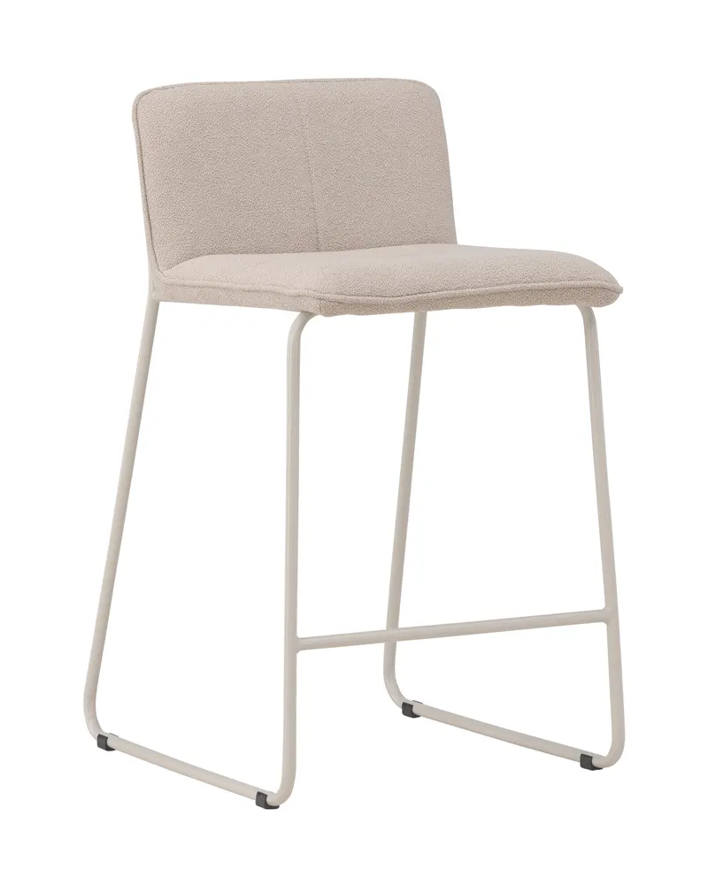 Bisbee Barhocker im 2er-Set mit Kufengestell in Beige, Bouclé, Ansicht 4
