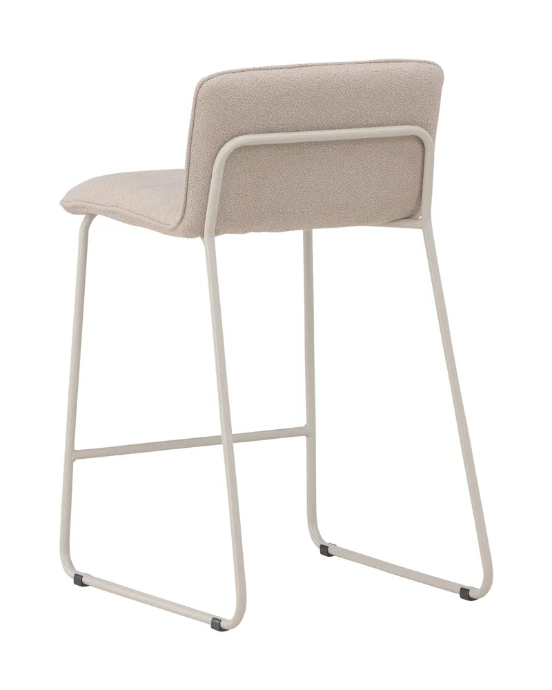 Bisbee Barhocker im 2er-Set mit Kufengestell in Beige, Bouclé, Ansicht 6