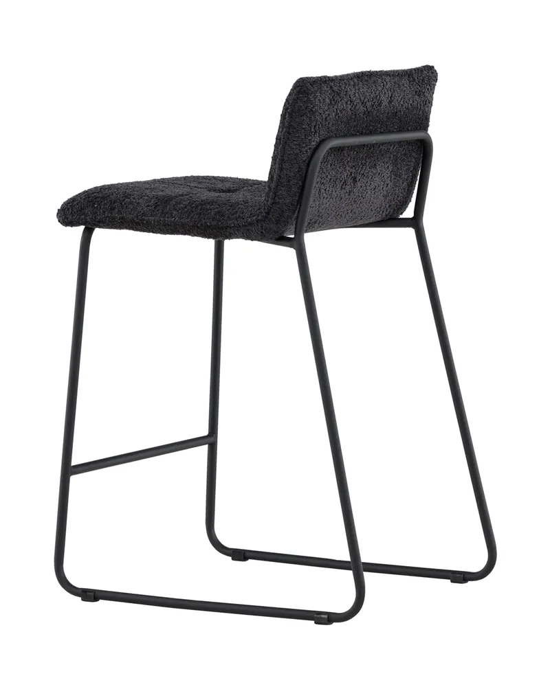 Bisbee Barhocker im 2er-Set mit Kufengestell in Schwarz, Bouclé, Ansicht 9
