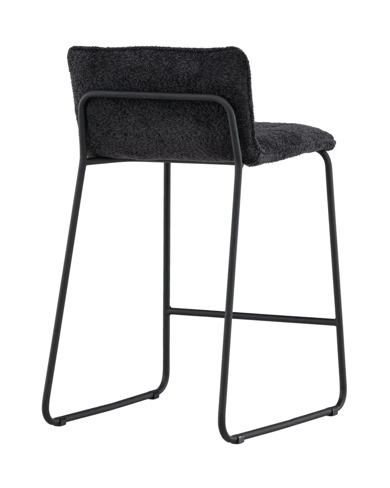 Bisbee Barhocker im 2er-Set mit Kufengestell in Schwarz, Bouclé, Ansicht 11