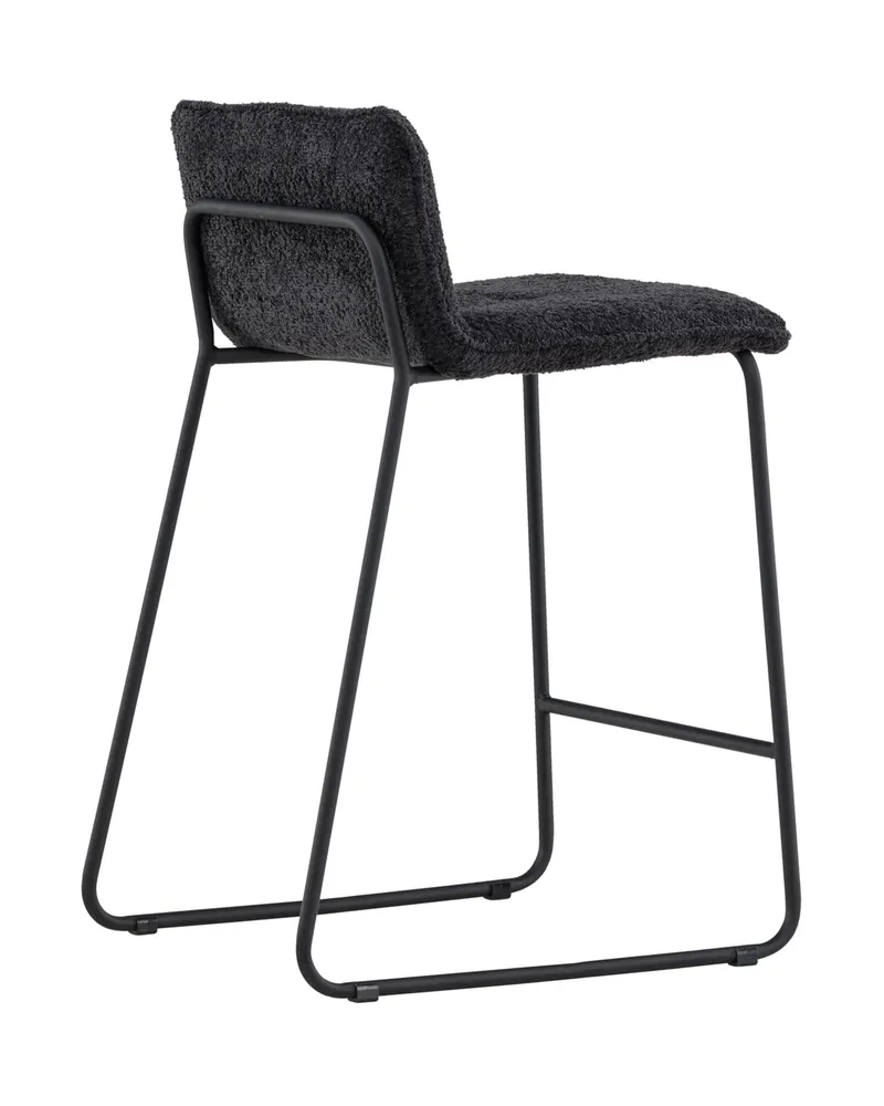 Bisbee Barhocker im 2er-Set mit Kufengestell in Schwarz, Bouclé, Ansicht 12