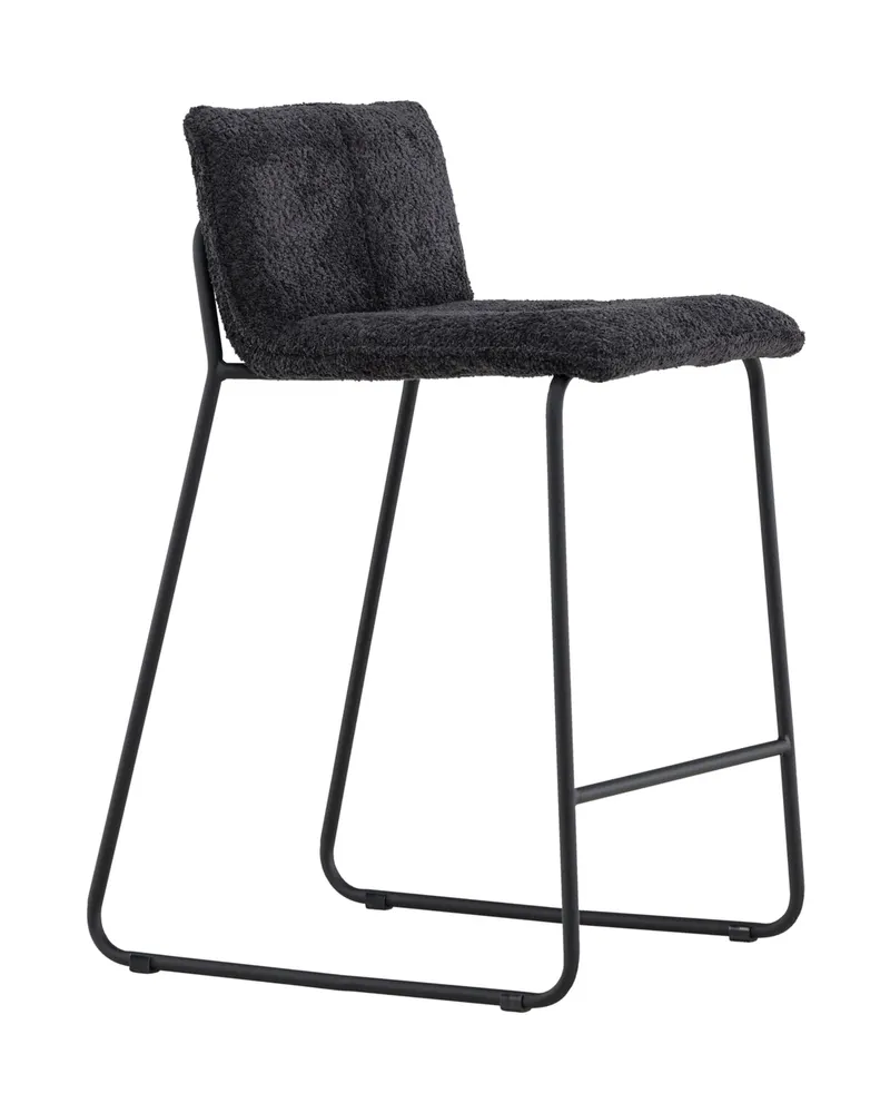 Bisbee Barhocker im 2er-Set mit Kufengestell in Schwarz, Bouclé, Ansicht 13