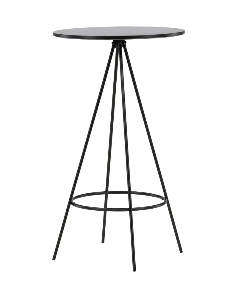 Bistro runder Bartisch mit kegelförmigem Stahlgestell und Fußring, Ansicht 7
