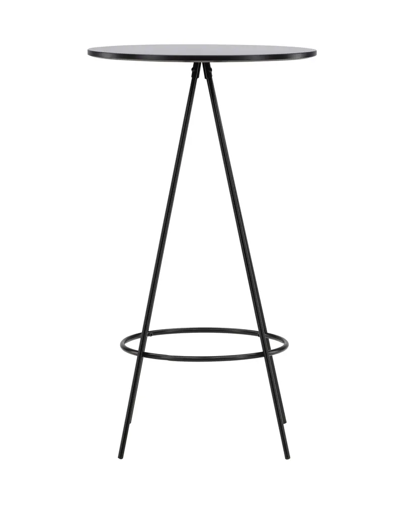 Bistro runder Bartisch mit kegelförmigem Stahlgestell und Fußring, Ansicht 2