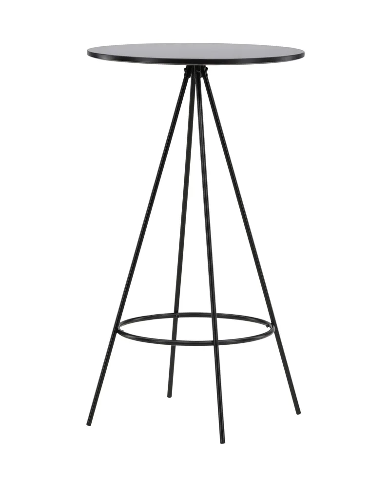 Bistro runder Bartisch mit kegelförmigem Stahlgestell und Fußring, Ansicht 4