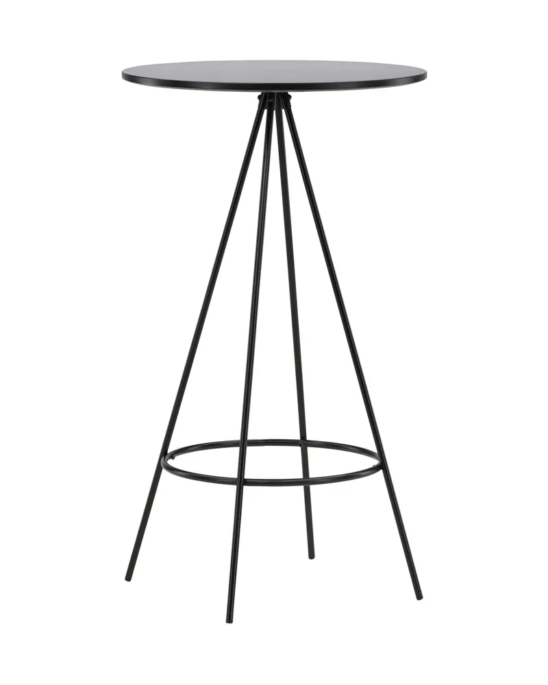 Bistro runder Bartisch mit kegelförmigem Stahlgestell und Fußring, Ansicht 5