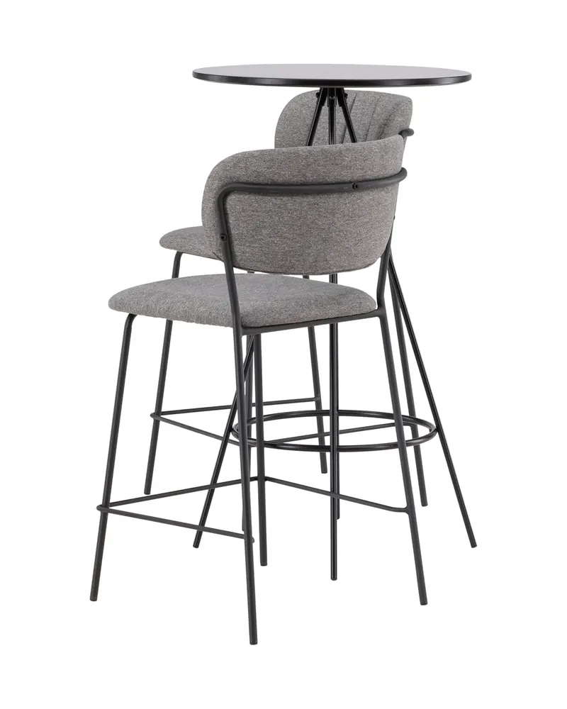 Bistro & Bell Essgruppe mit rundem Bartisch und zwei Barhockern, Ansicht 7