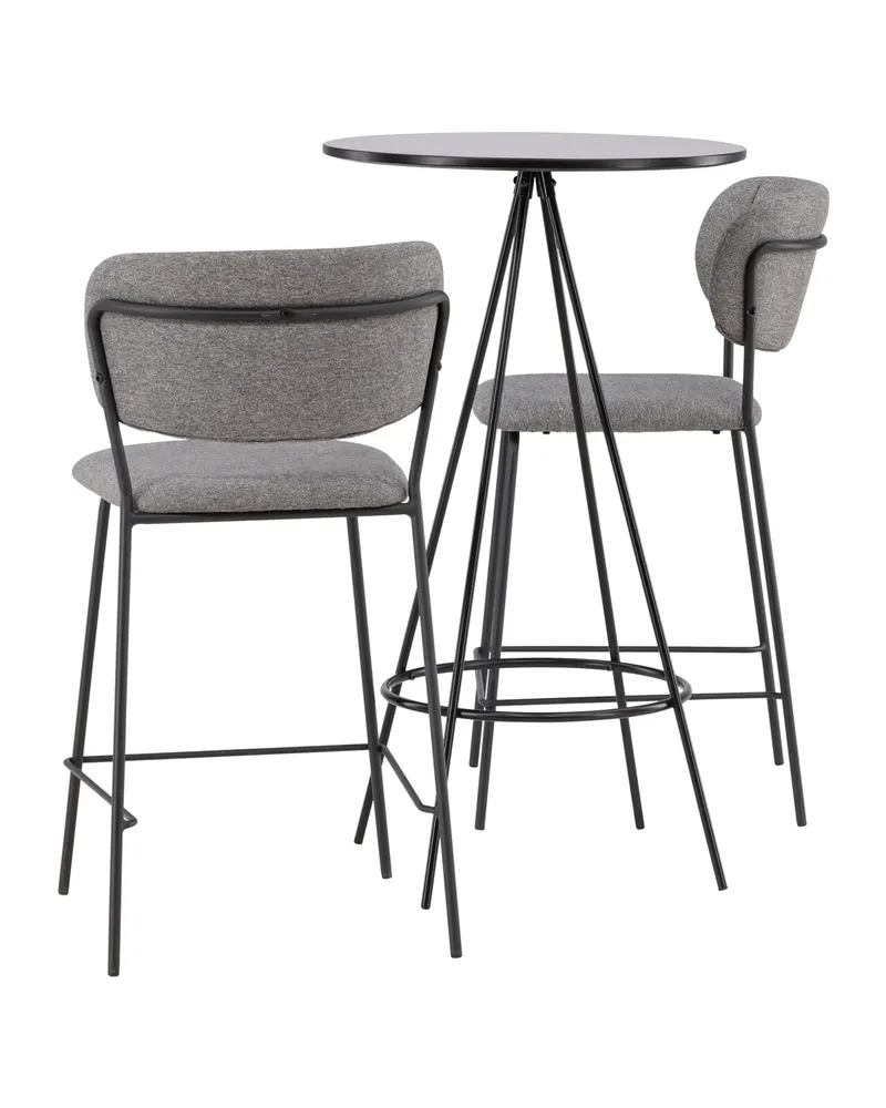 Bistro & Bell Essgruppe mit rundem Bartisch und zwei Barhockern, Ansicht 8