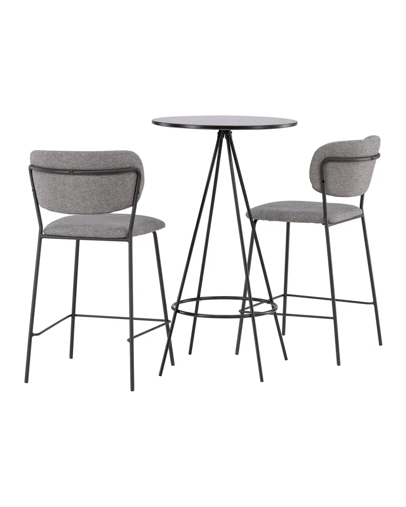Bistro & Bell Essgruppe mit rundem Bartisch und zwei Barhockern, Ansicht 9