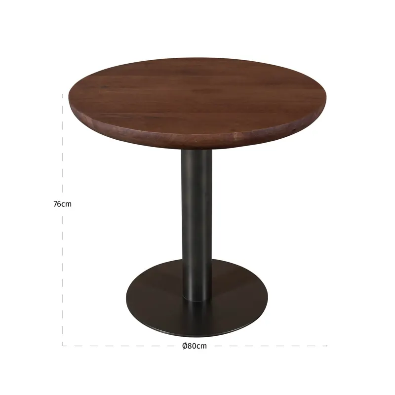 Bistrotisch Baldwin, Spicebrown, 80Ø cm von Richmond Interiors, Maßzeichnung 4
