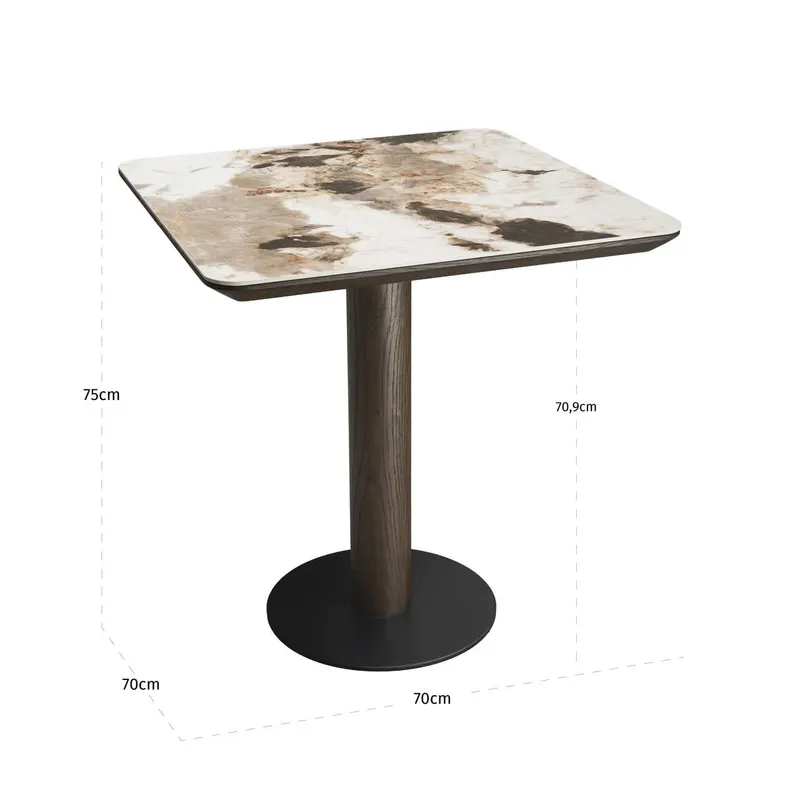 Braun, 70 x 70 cm von Richmond Interiors, Maßzeichnung 6